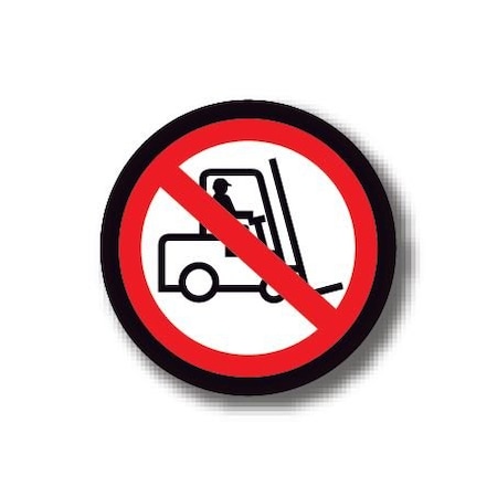 Ergomat 32in CIRCLE SIGNS - No Forklift DSV-SIGN 1024 #0192 -UEN